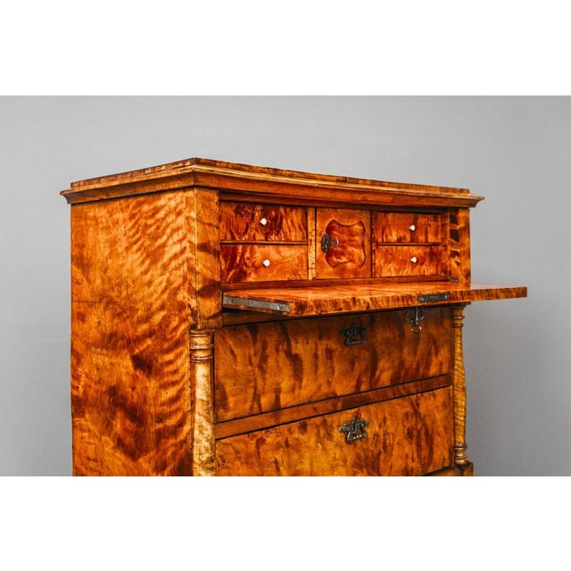 Brown Biedermeier Chest of Drawers For Sale - Image 8 of 18
