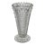 Vintage Indiana Glass Diamond Point Footed Trumpet Vase Clear Pressed Glass 8" For Sale