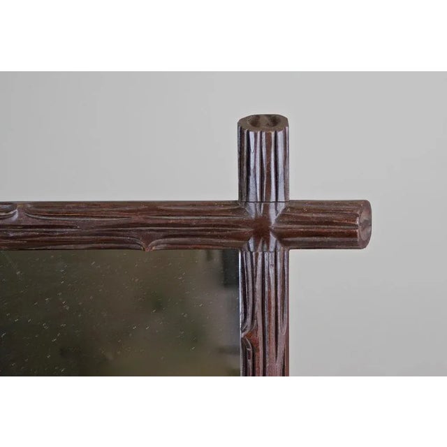 Black Forest Wooden Wall Mirror, Austria, 1900s For Sale - Image 4 of 14