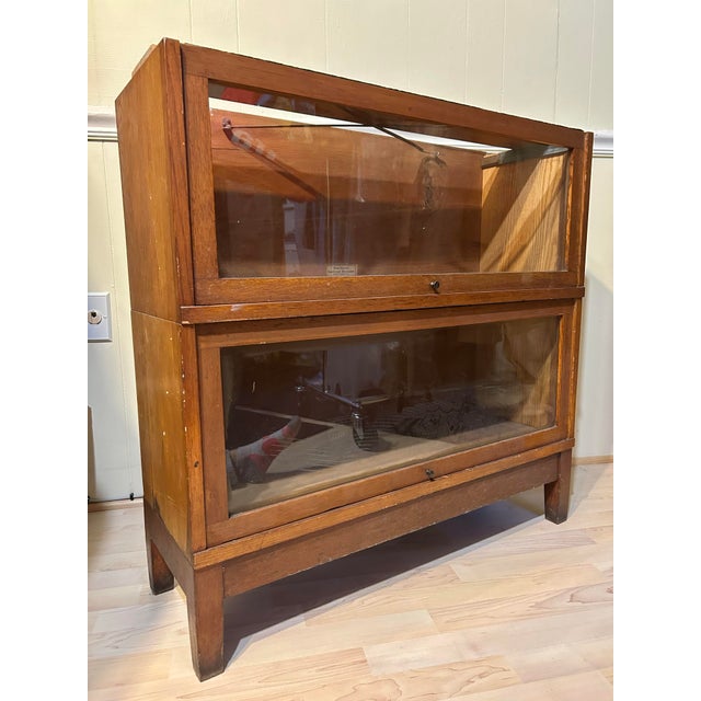 Wood Early 20th Century Globe Wernicke 3-Piece Stackable Barrister Bookcase For Sale - Image 7 of 9