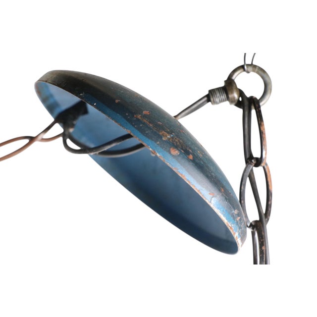 Mid 20th Century Mid Century Modern Faux Bamboo Metal Cage Chandelier With Ball Center Globe For Sale - Image 11 of 12