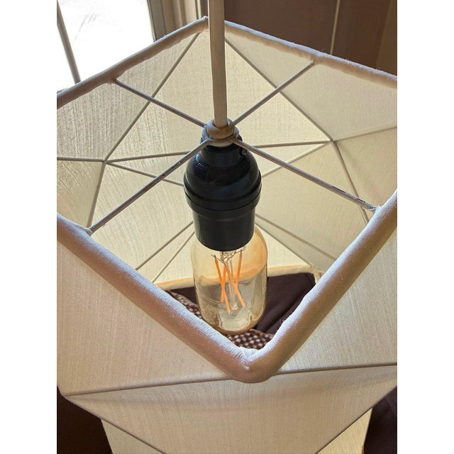 Vintage 1940’s Hans Bergström "421" Fabric Hanging Wall Lamp For Sale In Los Angeles - Image 6 of 8