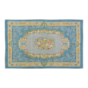 Vintage Chinese Art Deco Hand Knotted Wool Rug, 4'9''x7'6''