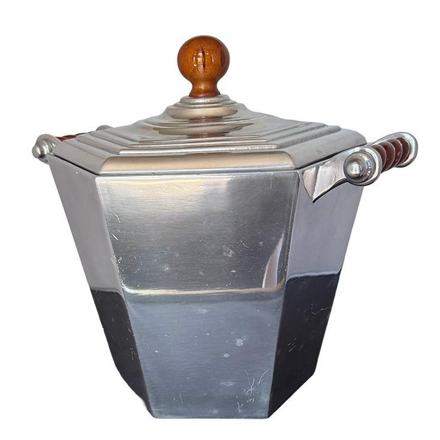 Silver 1990s Reed & Barton Barrister Series Hexagonal Ice Bucket With Scoop For Sale - Image 8 of 12