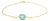 Solitaire Bezel Set Blue Topaz 14k Gold Chain Bracelet For Sale