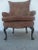 Vintage Wingback Upholstered Armchair For Sale In Los Angeles - Image 6 of 11