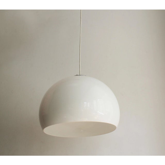 Large White Ceiling Pendant, 1970s For Sale - Image 4 of 10