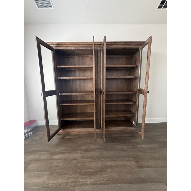 Wood Bassett Furniture Double Bookcase,Attributed For Sale - Image 7 of 15