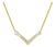 14K Yellow and White Gold 1/4 Cttw Princess Cut Diamond Channel-Set “V” Shape 18" Pendant Necklace (H-I Color, SI2-I1 Clarity) For Sale