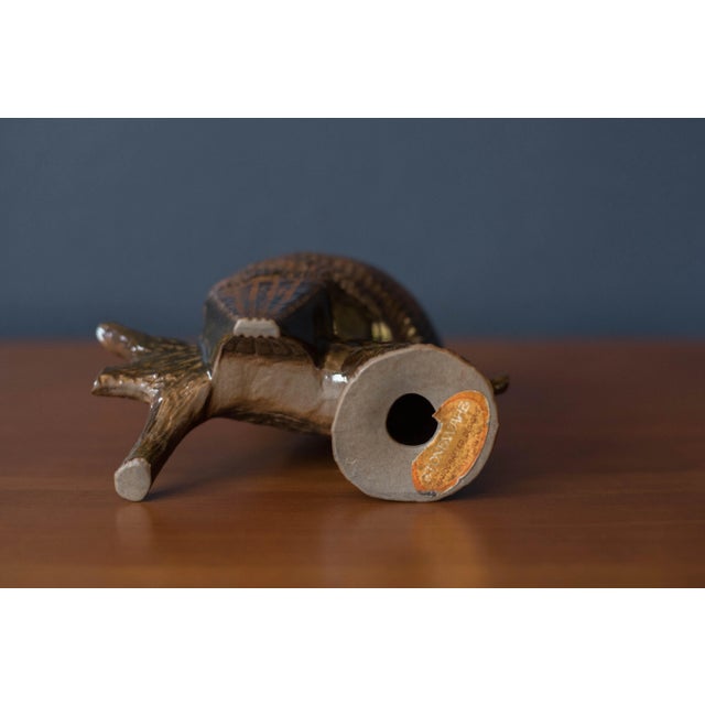 Ceramic California Studio Mid Century Glazed Stoneware Bird Sculpture by Robert Maxwell For Sale - Image 7 of 8