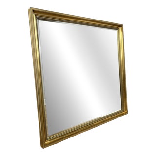 Vintage French Polished Wall Mirror For Sale