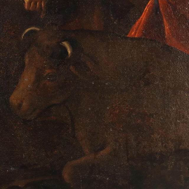 Italian School, Nativity, 18th Century, Oil on Canvas For Sale - Image 9 of 13