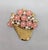 Napier Vintage 1980s Signed Napier Pink Rhinestone Flowers & Faux-Pearls in a Basket Brooch For Sale - Image 4 of 9