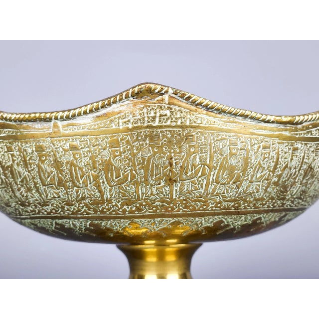 Mid 19th Century Antique 19th Century Persian Bronze Pedestal Bowl For Sale - Image 5 of 7