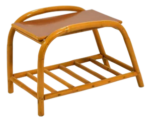 Ficks Reed Rattan "Angles" Side Table