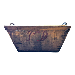 Antique French Champagne Vinery Crate With Original Stenciling