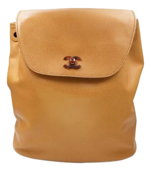 Chanel Brown Caviar Faux Tortoiseshell Backpack
