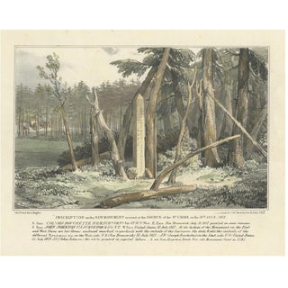 Boundary Marker at St. Croix River Source, A Historic Diplomatic Monument, 1831, Print For Sale