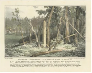 Boundary Marker at St. Croix River Source, A Historic Diplomatic Monument, 1831, Print