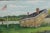 1950s Roy Landenberger Framed Oil on Canvas Painting of Old Stone Mill - Signed For Sale - Image 5 of 14