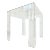 Space Age Clear Acrylic Lucite Parsons Style Side Table For Sale