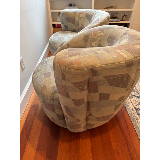 Vintage Kagen nautilus style swivel chairs purchased and loved in a non smoking home. Chairs are structurally excellent,...