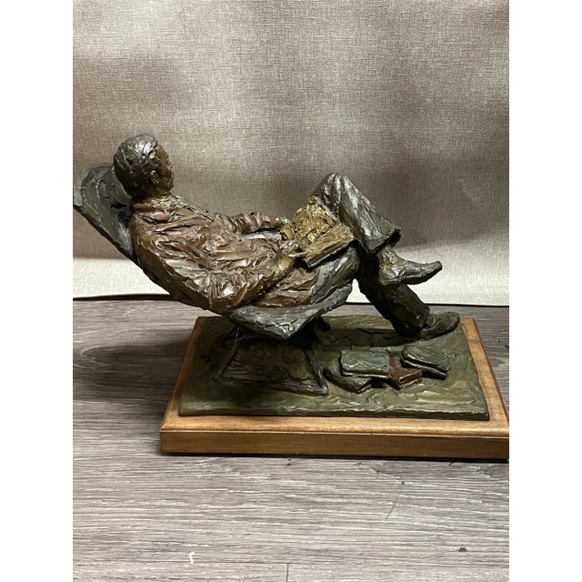 Metal Signed Helen Blair Brass Sculpture For Sale - Image 7 of 7