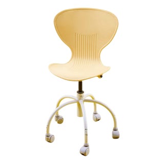 Modern Design Chair in Yellow Plastic For Sale