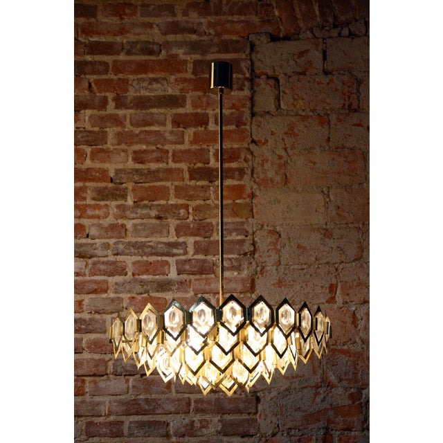 Mid-Century Czech Chandelier attributed to J. Bejvl for Kamenický Šenov, 1960s For Sale - Image 11 of 12