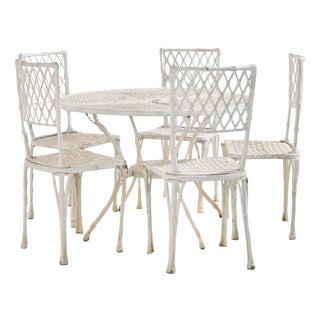 Vintage Garden Set in Cast Aluminium, 1970s, Set of 6 For Sale