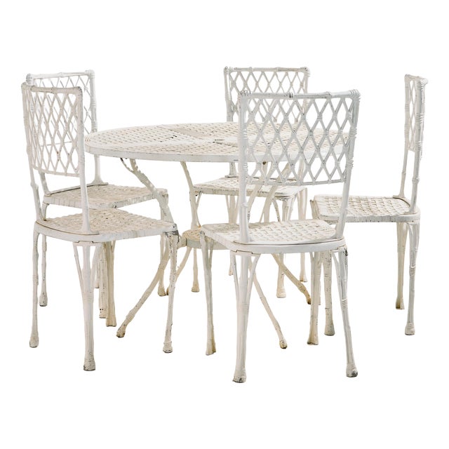 Vintage Garden Set in Cast Aluminium, 1970s, Set of 6 For Sale