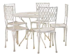 Vintage Garden Set in Cast Aluminium, 1970s, Set of 6
