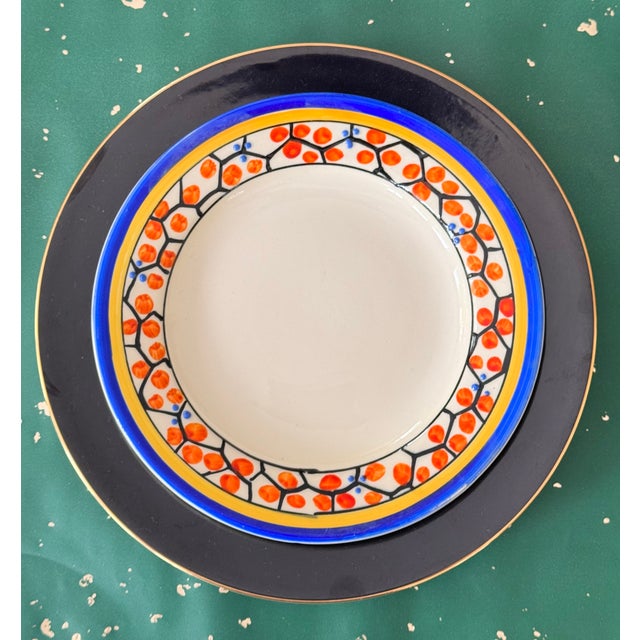 Persimmon 1930’s Ditmar Urbach Decorative Plates - Set of 5 For Sale - Image 8 of 9