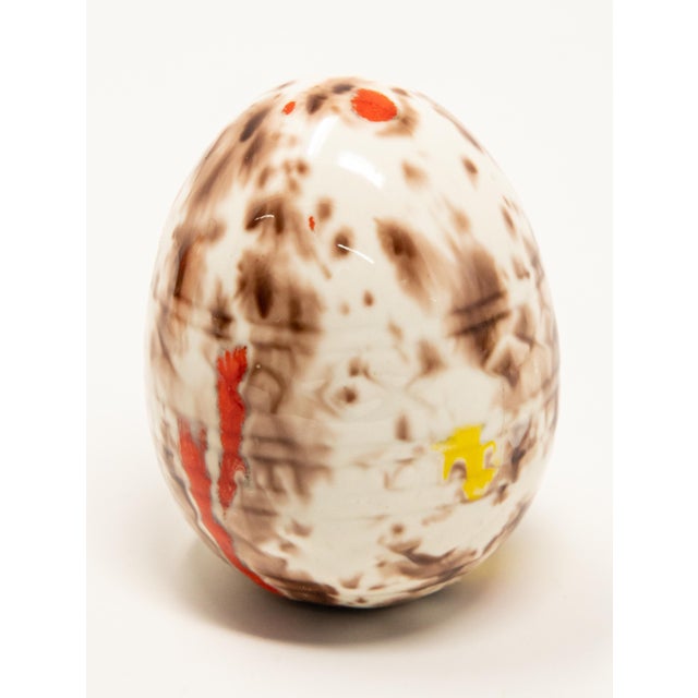 Mid 20th Century Mid 20th Century Ceramic Glazed Eggs- Set of 2 For Sale - Image 5 of 10