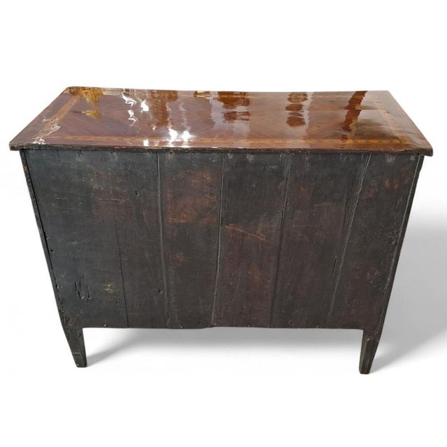 Large Louis XVI Piedmontese Veneered Chest of Drawers For Sale - Image 5 of 9