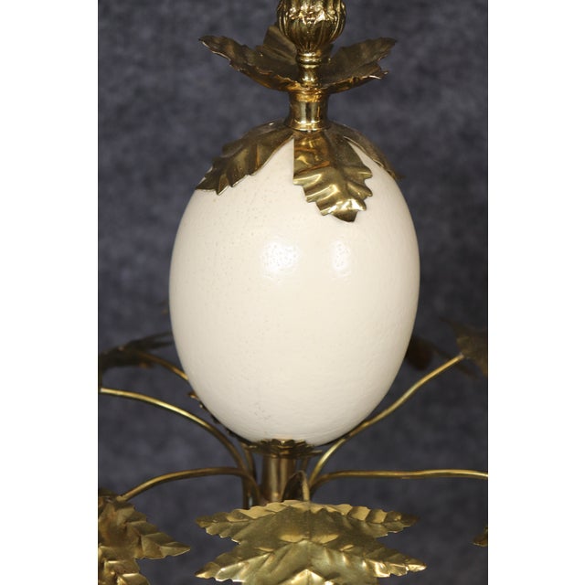 Pair Anthony Redmile Attributed Brass and Ostrich Egg Candle Sticks For Sale - Image 11 of 11