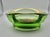 Glass Vintage Italian Romeo & Juliet Ashtray Trinket Dish Green Glass With Gold 1950 For Sale - Image 7 of 12