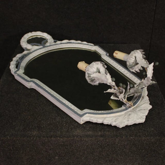 White Louis XVI Style Mirrors, 1950, Set of 2 For Sale - Image 8 of 13