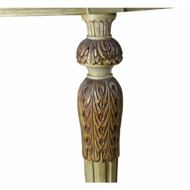 Late 19th Century Empire Giltwood Demi-Lune Table/Console With Marble Top by Maison Jansen, France For Sale - Image 9 of 12