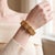 Gold 1990s Robert Wander for Winc 18k Sculpted Hinged Bangle Bracelet For Sale - Image 8 of 8