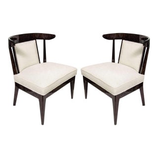 Mid-Century Modernist Klismos Slipper Chairs - A Pair For Sale