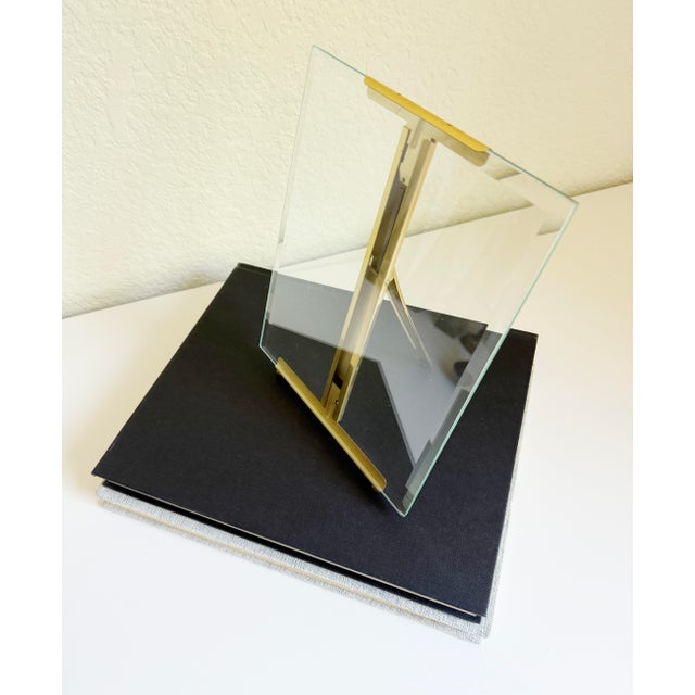 Brass 8x10 French Style Brass Easel Picture Frame, Late 20th C For Sale - Image 8 of 13