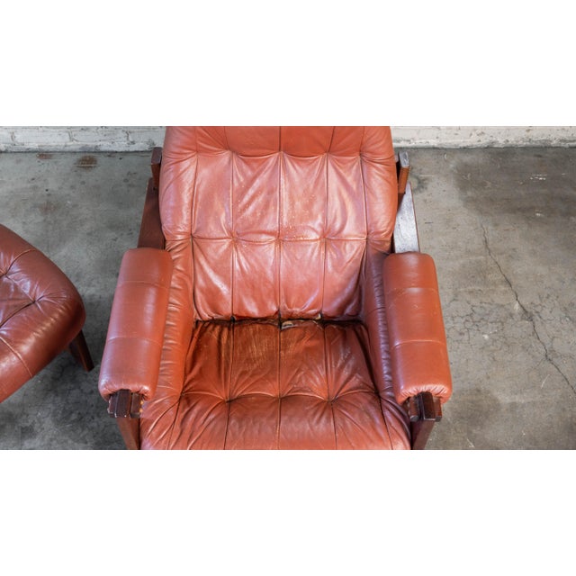 Vintage Percival Lafer Mp-163 Earth Chair & Ottoman For Sale - Image 15 of 18