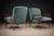 Wood Giuseppe Scapinelli Armchairs, Brazil, 1950s — Sculpted Caviúna Frames in Dusty Teal Velvet Upholstery For Sale - Image 7 of 18