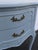 French Shabby Chic Serpentine Painted Gray Nightstand Side End Table 6635 For Sale - Image 11 of 15