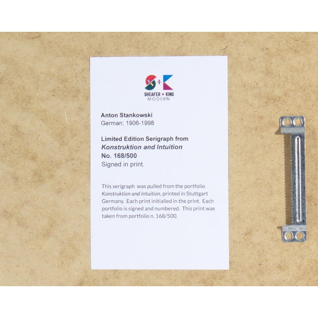 Printmaking Materials 1995 “Konstruktion and Intuition” Serigraph Print by Anton Stankowski For Sale - Image 7 of 8