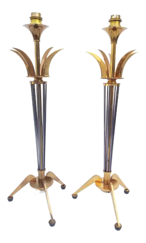 1960s Maison Lunel Table Lamps - a Pair