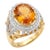 Natural Citrine 3.60cts & Diamond 1.0cts Ring in 18k Gold For Sale