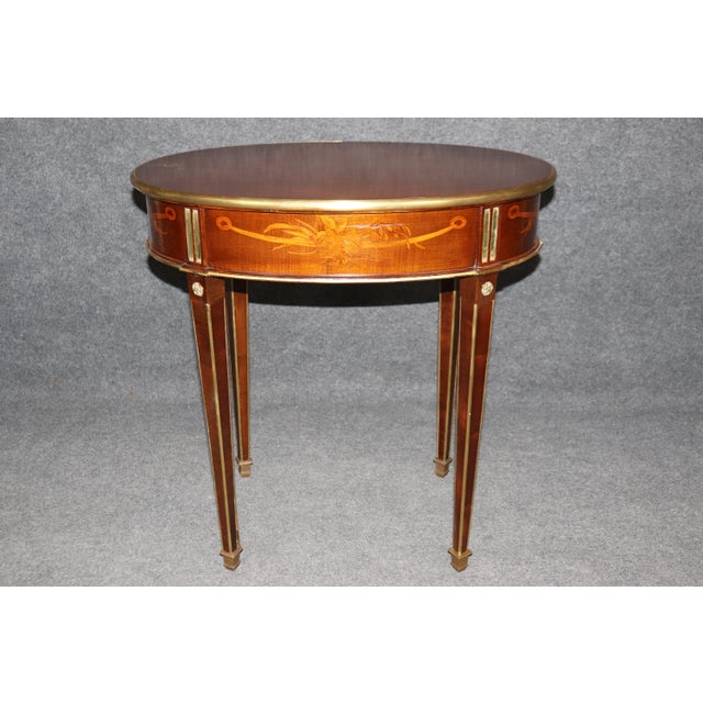 French Signed Escalier De Cristal of Paris Metamorphic French Louis XVI Desk Table For Sale - Image 3 of 12