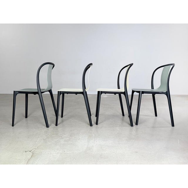 Moss Grey Belleville Outdoor Chairs by Ronan and Erwan Bouroullec for Vitra, Set of 2 For Sale - Image 5 of 11
